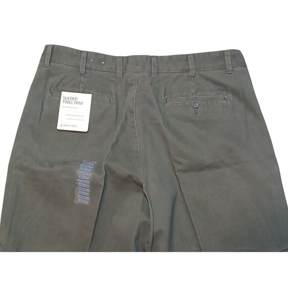 St Johns Bay Mens 40x32 Sueded Twill Pants Flat-Front Durable Heavyweight - Picture 10 of 10